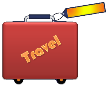 Featured is a graphic of a suitcase packed and "ready to travel" ... now all you need is travel advisors to plan your travel itinerary!  Created by "Producer" and used courtesy of the Creative Commons Attribution ShareAlike 3.0 License. (http://commons.wikimedia.org/wiki/File:Travel_icon.png)